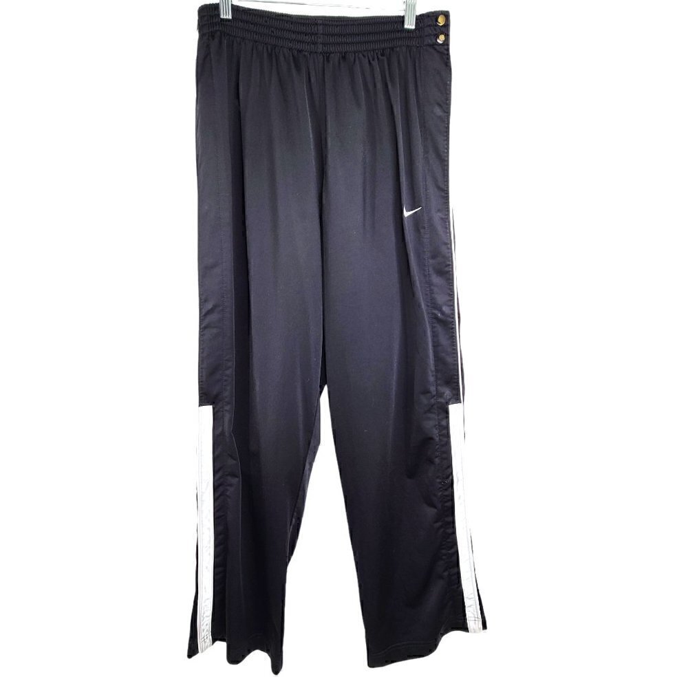 90s Nike Mens XL Tearaway Basketball Pants Black & Red